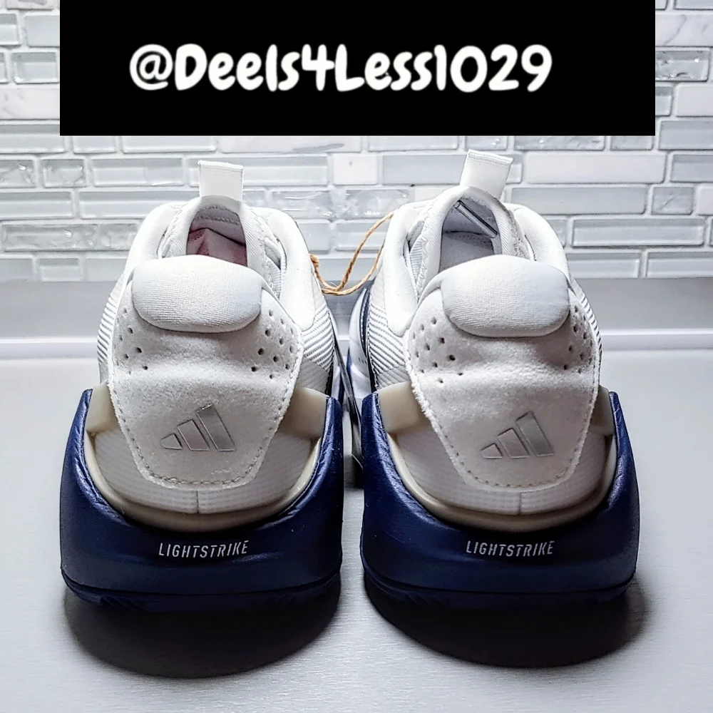 Adidas Ubersonic 5 Tennis Pickleball Mens Size 9 White Blue Silver